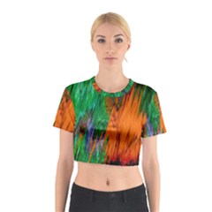 Watercolor Grunge Background Cotton Crop Top by Simbadda