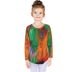 Watercolor Grunge Background Kids  Long Sleeve Tee