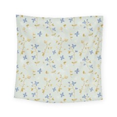 Vintage Hand Drawn Floral Background Square Tapestry (small) by TastefulDesigns