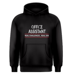 Black Office Assitant Real Challenges Real Job Men s Pullover Hoodie