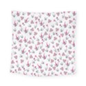 Heart Ornaments And Flowers Background In Vintage Style Square Tapestry (Small) View1