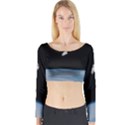 Amazing Stunning Astronaut Amazed Long Sleeve Crop Top View1