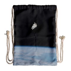 Amazing Stunning Astronaut Amazed Drawstring Bag (large) by Simbadda