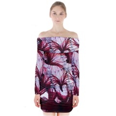 Jellyfish Ballet Wind Long Sleeve Off Shoulder Dress