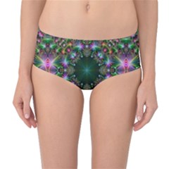 Digital Kaleidoscope Mid-waist Bikini Bottoms by Simbadda