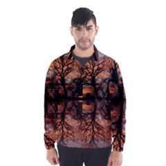 Aurora Sunset Sun Landscape Wind Breaker (men) by Simbadda