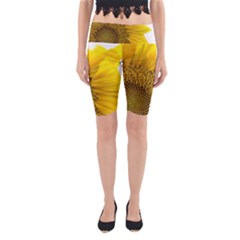 Plant Nature Leaf Flower Season Yoga Cropped Leggings by Simbadda