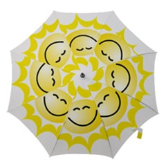 The Sun A Smile The Rays Yellow Hook Handle Umbrellas (large) by Simbadda