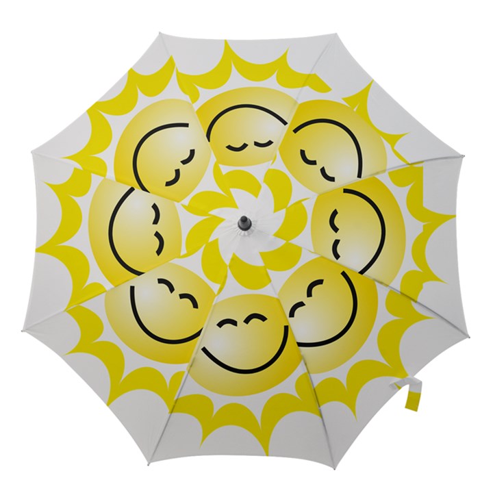 The Sun A Smile The Rays Yellow Hook Handle Umbrellas (Small)