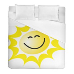 The Sun A Smile The Rays Yellow Duvet Cover (full/ Double Size)