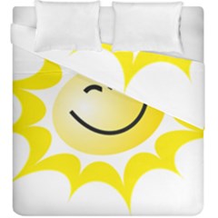 The Sun A Smile The Rays Yellow Duvet Cover Double Side (king Size)