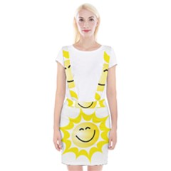 The Sun A Smile The Rays Yellow Suspender Skirt by Simbadda