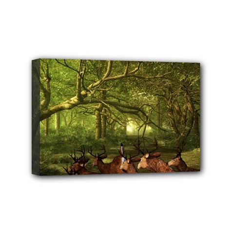 Red Deer Deer Roe Deer Antler Mini Canvas 6  X 4  by Simbadda