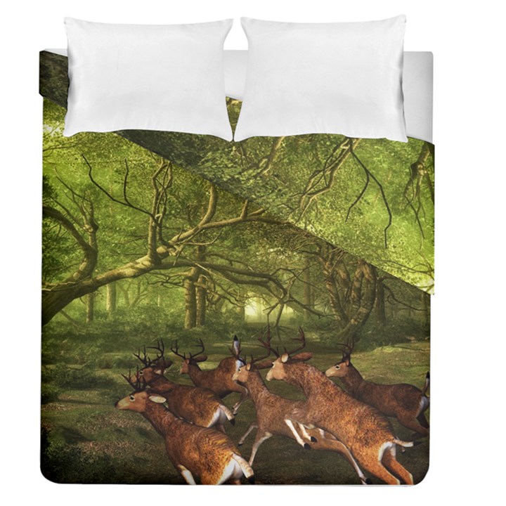 Red Deer Deer Roe Deer Antler Duvet Cover Double Side (Queen Size)