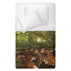 Red Deer Deer Roe Deer Antler Duvet Cover (single Size) by Simbadda