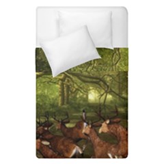 Red Deer Deer Roe Deer Antler Duvet Cover Double Side (single Size) by Simbadda