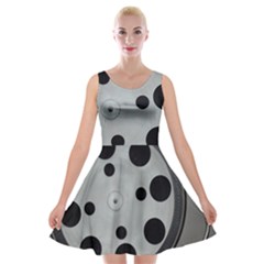 Turntable Record System Tones Velvet Skater Dress