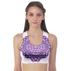 Mandala Purple Mandalas Balance Sports Bra by Simbadda