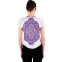 Mandala Purple Mandalas Balance Crew Neck Crop Top View2