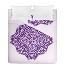 Mandala Purple Mandalas Balance Duvet Cover Double Side (full/ Double Size)