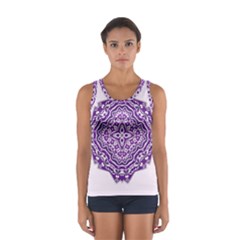 Mandala Purple Mandalas Balance Women s Sport Tank Top  by Simbadda