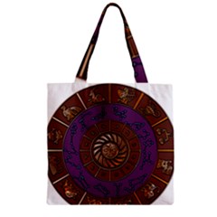 Zodiak Zodiac Sign Metallizer Art Zipper Grocery Tote Bag by Simbadda