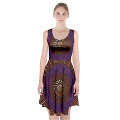 Zodiak Zodiac Sign Metallizer Art Racerback Midi Dress by Simbadda