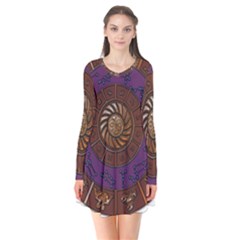 Zodiak Zodiac Sign Metallizer Art Flare Dress