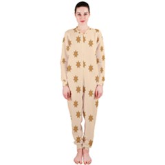 Pattern Gingerbread Star Onepiece Jumpsuit (ladies)  by Simbadda