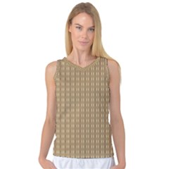 Pattern Background Brown Lines Women s Basketball Tank Top by Simbadda