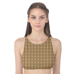 Pattern Background Brown Lines Tank Bikini Top by Simbadda