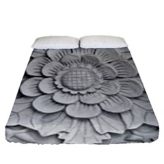 Pattern Motif Decor Fitted Sheet (queen Size)