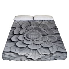 Pattern Motif Decor Fitted Sheet (california King Size)