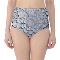 Pattern Motif Decor High-waist Bikini Bottoms by Simbadda