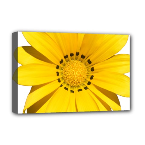 Transparent Flower Summer Yellow Deluxe Canvas 18  X 12   by Simbadda