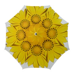 Transparent Flower Summer Yellow Golf Umbrellas by Simbadda