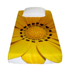 Transparent Flower Summer Yellow Fitted Sheet (single Size)