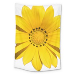 Transparent Flower Summer Yellow Large Tapestry