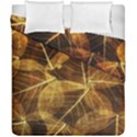 Leaves Autumn Texture Brown Duvet Cover Double Side (California King Size) View1