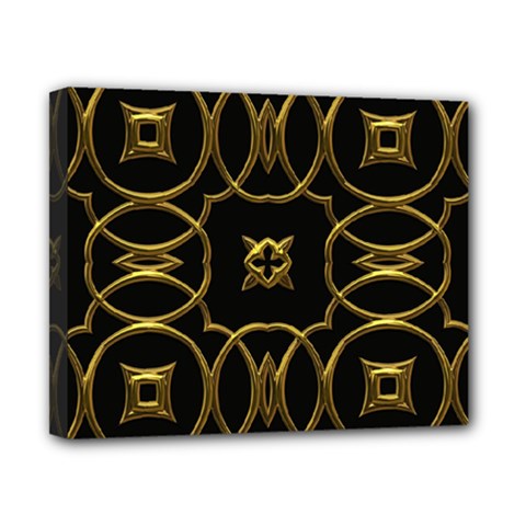 Black And Gold Pattern Elegant Geometric Design Canvas 10  X 8  by yoursparklingshop