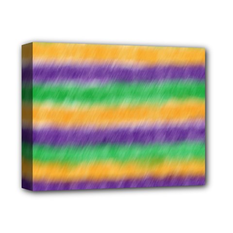 Mardi Gras Strip Tie Die Deluxe Canvas 14  X 11  by PhotoNOLA