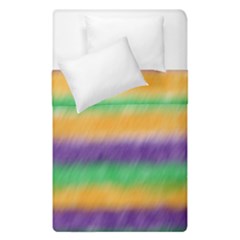 Mardi Gras Strip Tie Die Duvet Cover Double Side (single Size) by PhotoNOLA