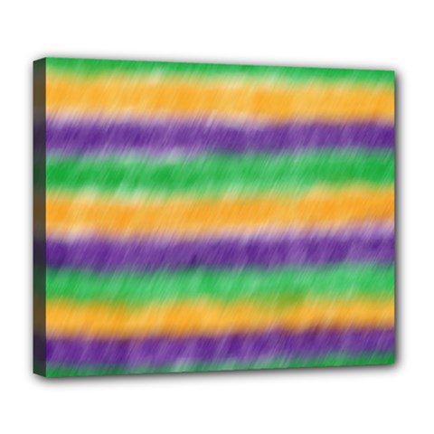 Mardi Gras Strip Tie Die Deluxe Canvas 24  X 20   by PhotoNOLA