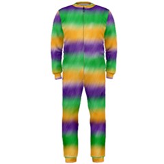 Mardi Gras Strip Tie Die Onepiece Jumpsuit (men)  by PhotoNOLA