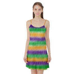 Mardi Gras Strip Tie Die Satin Night Slip by PhotoNOLA