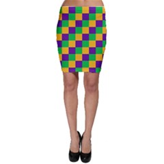 Mardi Gras Checkers Bodycon Skirt by PhotoNOLA