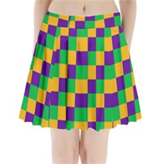 Mardi Gras Checkers Pleated Mini Skirt by PhotoNOLA