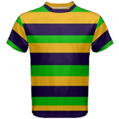 Mardi Gras Stripes Men s Cotton Tee