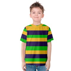 Mardi Gras Stripes Kids  Cotton Tee