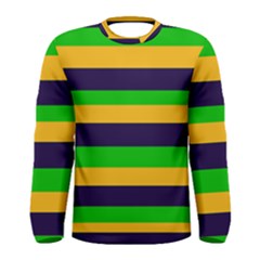 Mardi Gras Stripes Men s Long Sleeve Tee